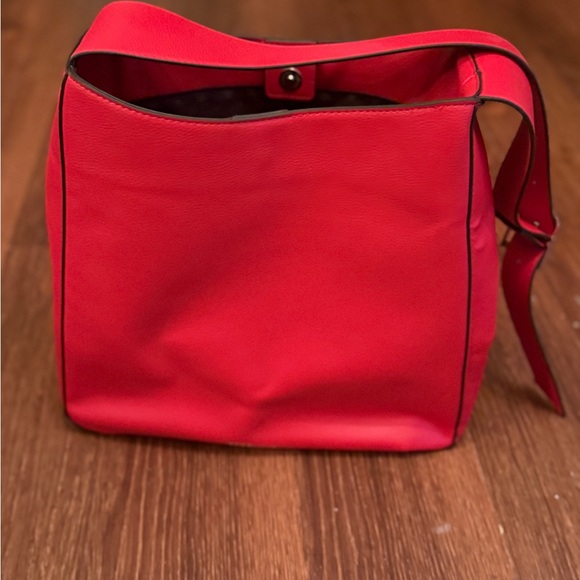 BCBGeneration Red Hobo Bag with Silver Studs - Picture 5 of 9